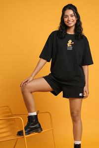 Zivame 2 Mile Fashion Knit Cotton Loungewear Set - Black Beauty — thumbnail 1
